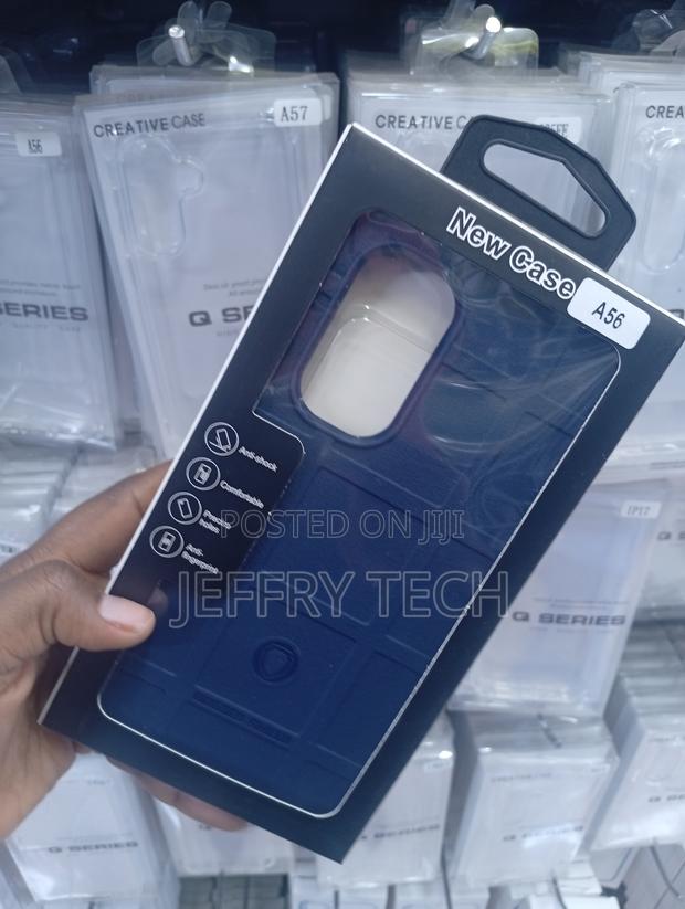 S A56 Navy Blue Rugged Shield Heavy-Duty Phone Case - thumbnail 2