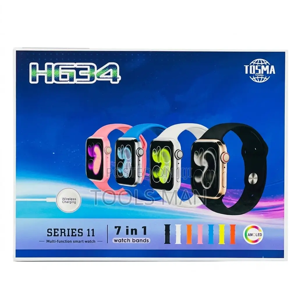 TOSMA HG34 Series 11 Smart Watch 7-in-1 AMOLED Wireless Charging
