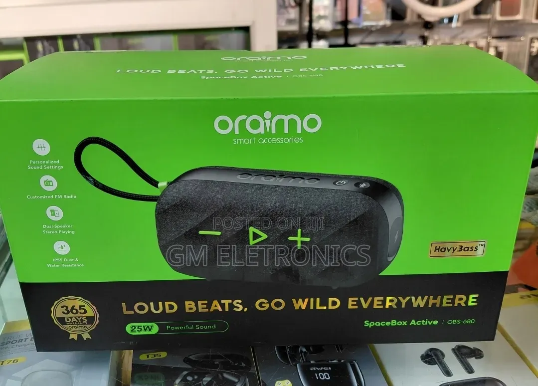 SpaceBox Active (Model: OBS-680) Is a 25W Portable Bluetooth Speaker