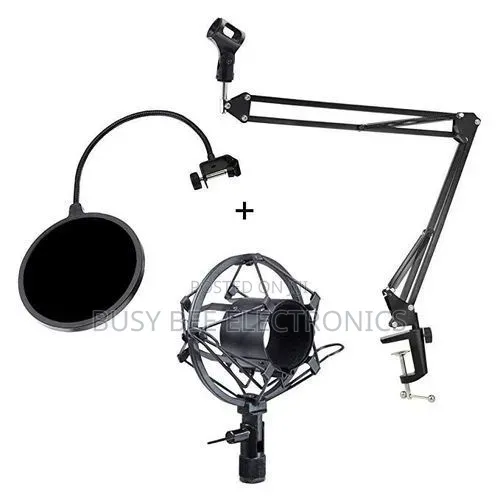 Microphone Boom Arm Stand / Shock Mount / Filter / Clip /
