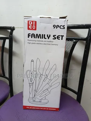 9pcs Knife Set Stainless Steel Marble Handle Knife Set With Holder