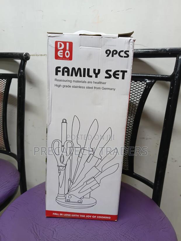 9pcs Knife Set Stainless Steel Marble Handle Knife Set With Holder