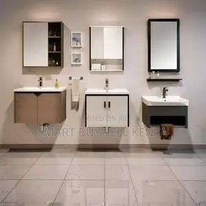 Modern Wall Mounted Bathroom Vanity Cabinet With Mirror Storage Unit