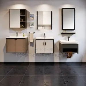 Modern Wall Mounted Bathroom Vanity Cabinet With Mirror Storage Unit