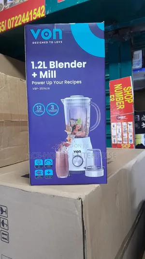 Von 2 in 1 Blender/ Grinder 500Watts - 1.2 Litres (2 Speed)