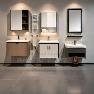 Luxury Wall Mounted Bathroom Vanity Cabinet With Storage Mirror