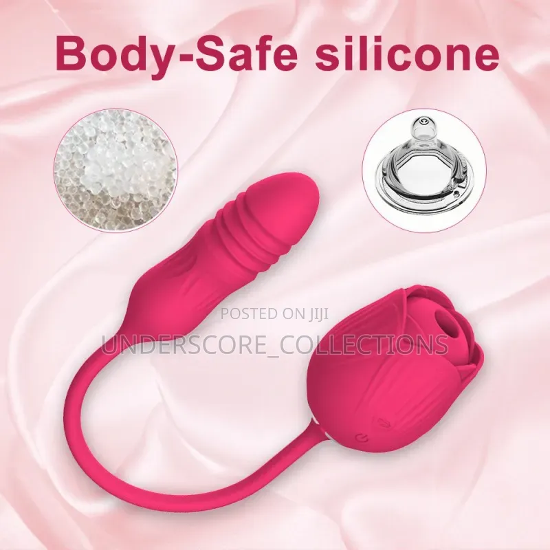 Rose Sucker for Clitorial Stimulation With Attached Dildo