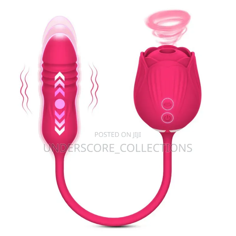 Rose Sucker for Clitorial Stimulation With Attached Dildo