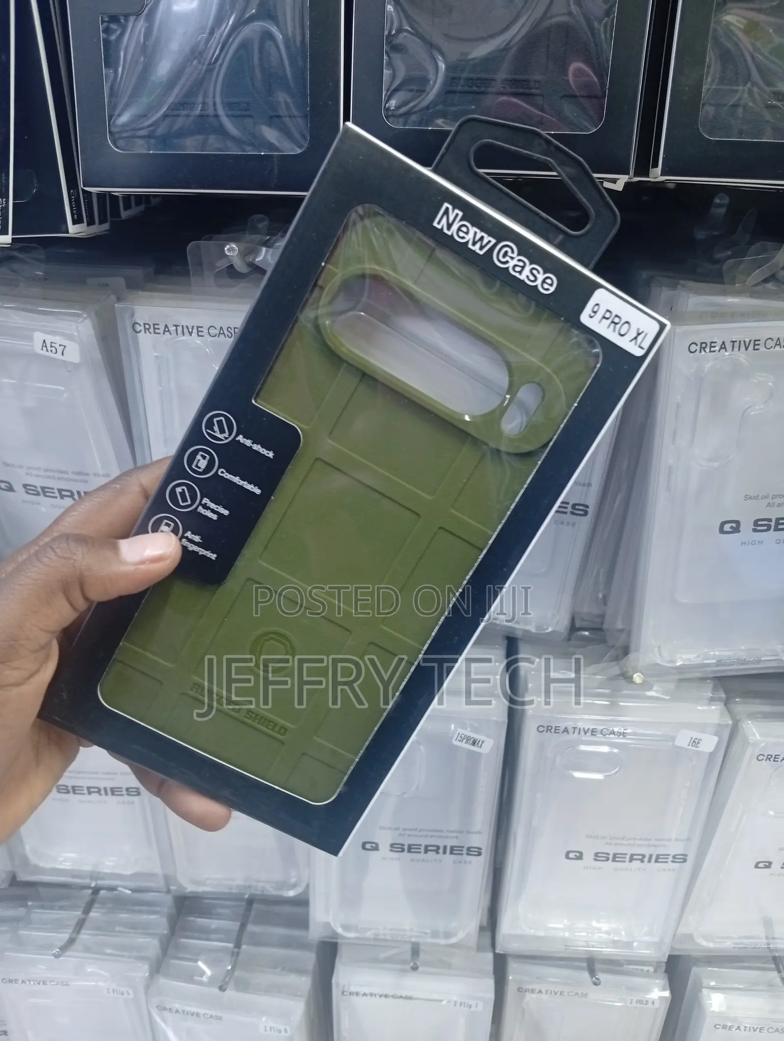 Google Pixel 9 Pro XL Tactile Grip Grid:case-Olive/Army Green.