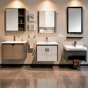 Luxury Wall Mounted Bathroom Vanity Cabinet With Storage Mirror