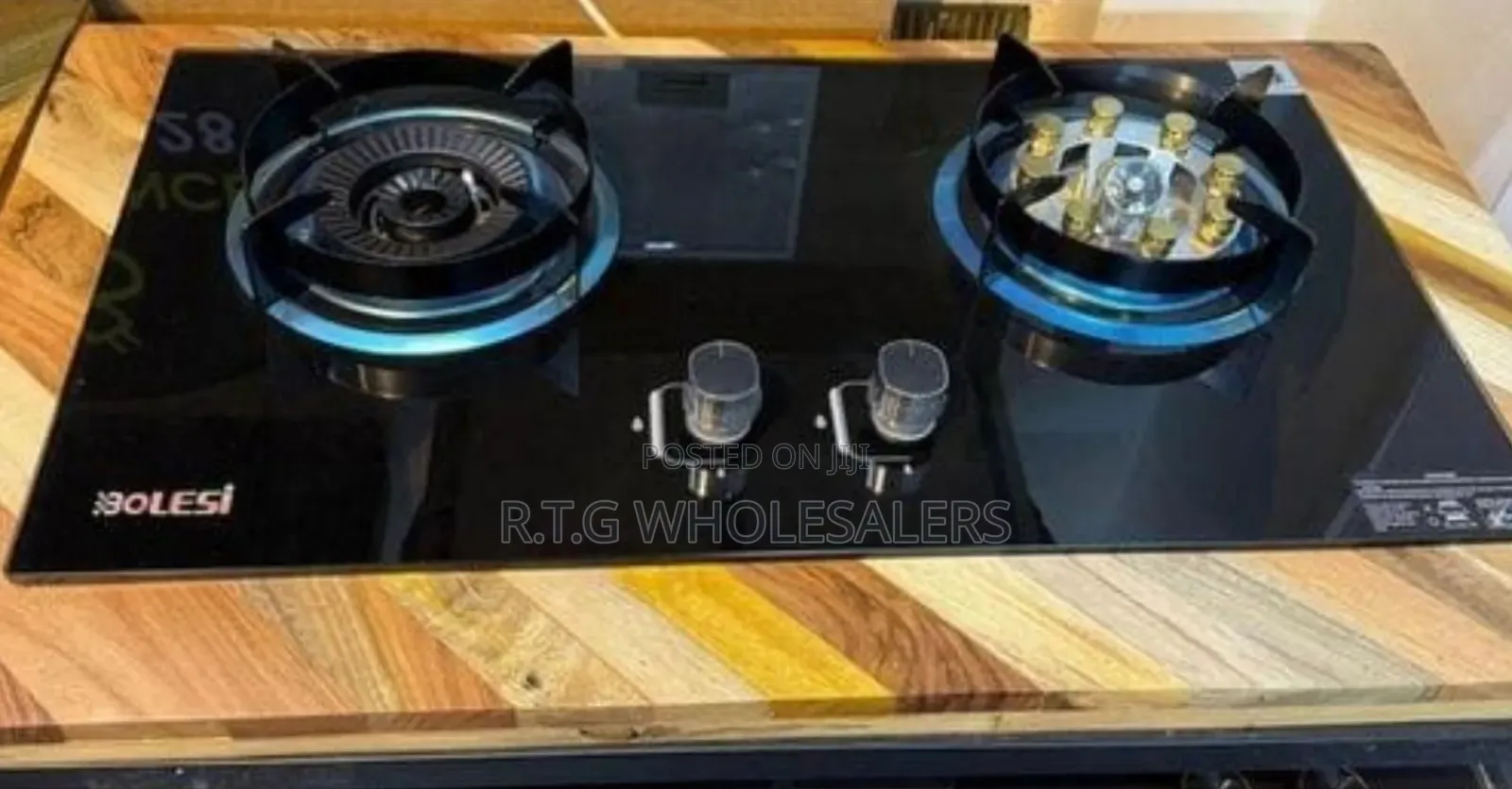 Bolesi Tempered Glass Built-in Gas Hob 2 Burners