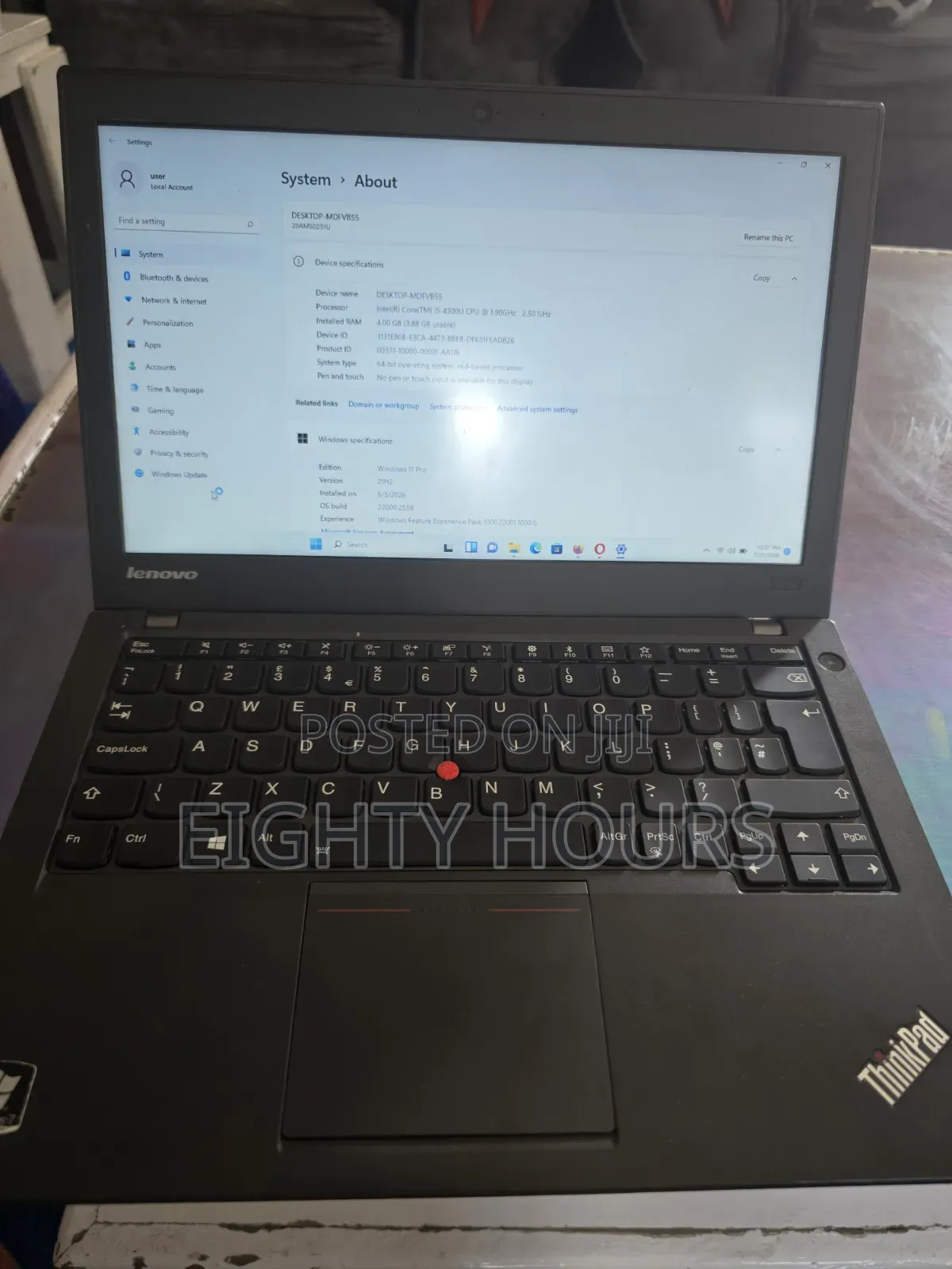 Laptop Lenovo ThinkPad X250 4GB Intel Core i5 HDD 500GB
