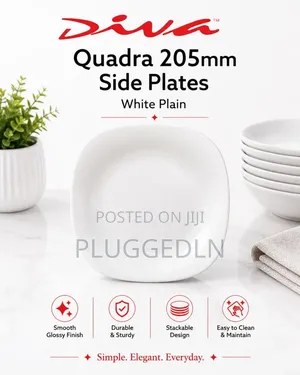 7.5” Glass Square Plates (205mm)6 Sets (36pcs) Per Box