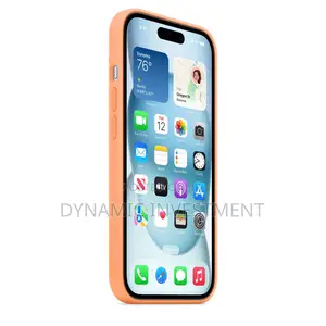 Apple iPhone 15 Silicone Case Cover With MagSafe - Orange Sorbetr
