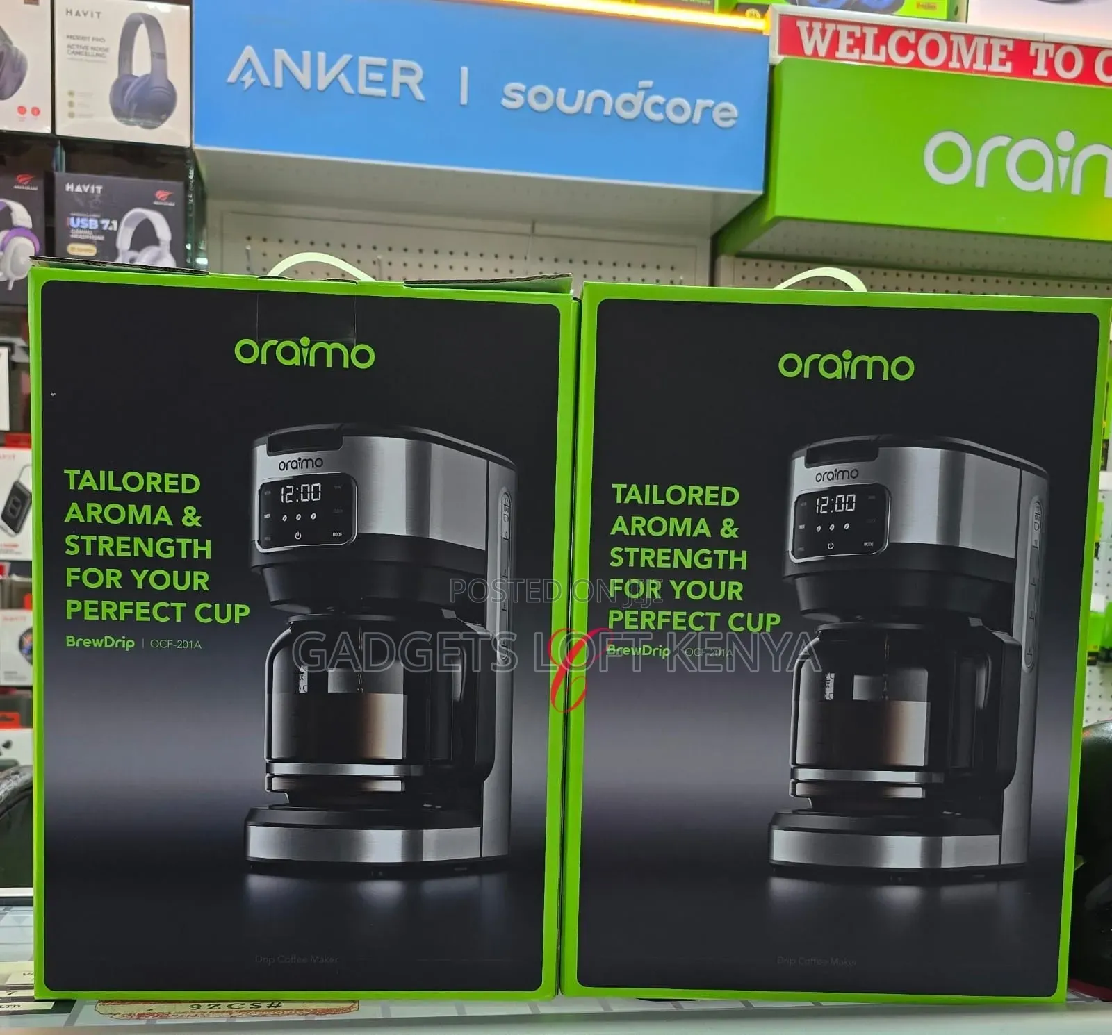 Oraimo BrewDrip OCF-201A 1.5L LED Timer Control Drip Coffee Maker