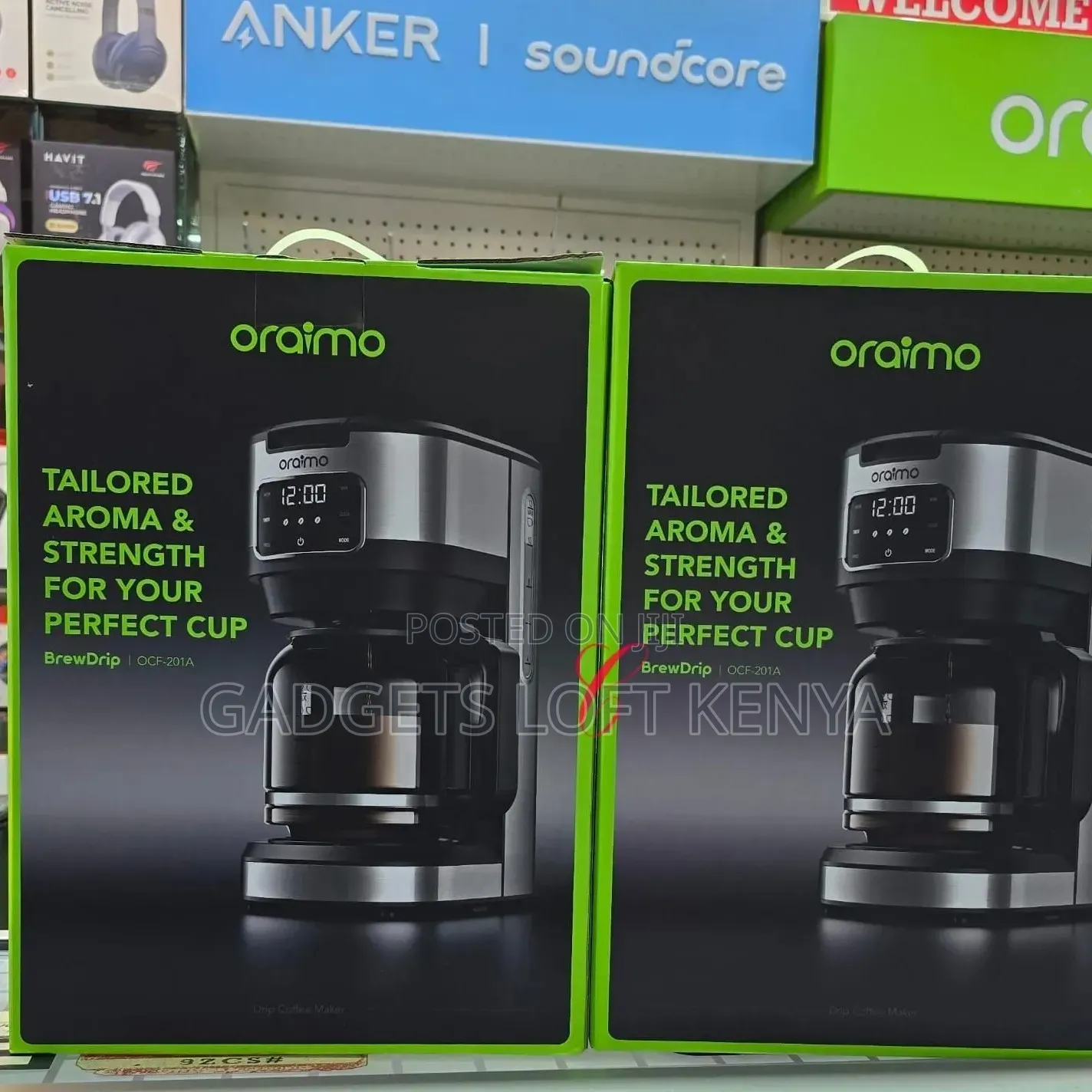 Oraimo BrewDrip OCF-201A 1.5L LED Timer Control Drip Coffee Maker