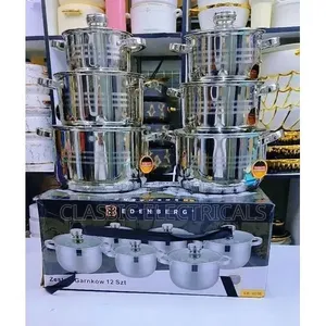 12 PCS Stainless Steel Cookware Set
