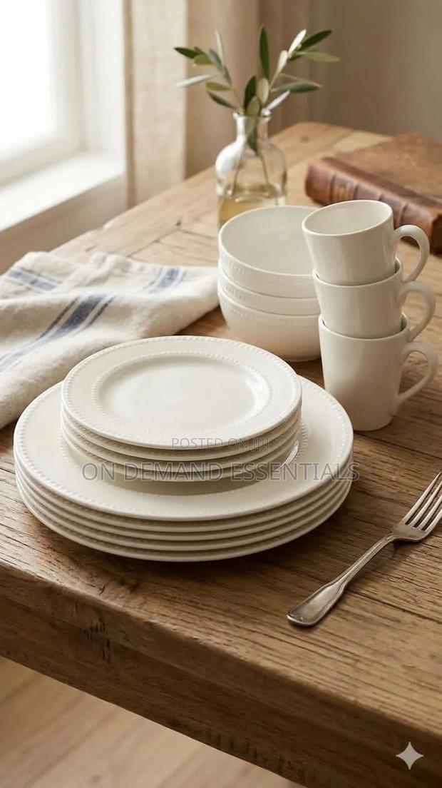 24pc Ceramic Dotted Dinner Set - main view