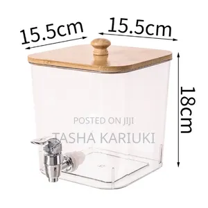 *Acrylic Laundry Detergent Dispenser With Bamboo Lid
