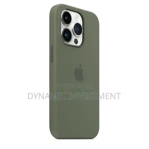 Apple iPhone 14 Pro Silicone Case Cover With MagSafe - Olive ​ 