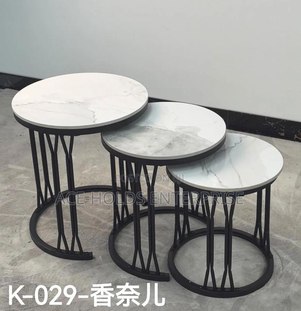 3 in 1 Executive Pure Marble Top Stone Nesting Coffee Table