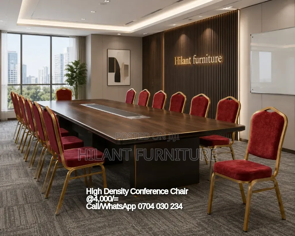 High-Density Red Conference Chair