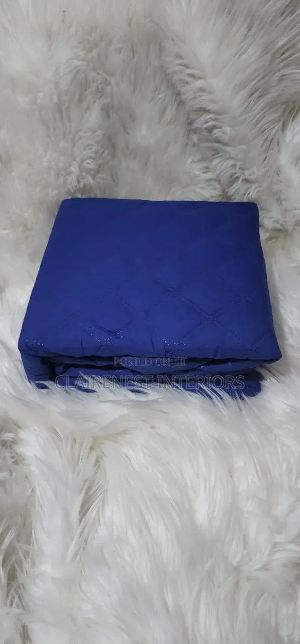 6 by 6 Navy Blue Fitted Waterproof Mattress Protectors