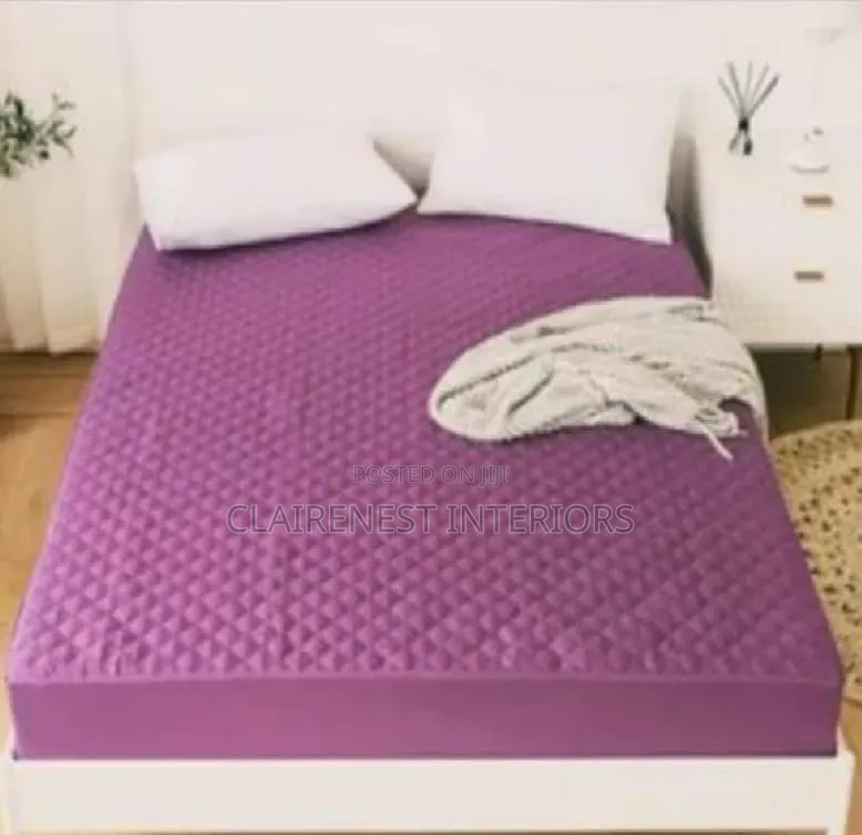 White and Purple 4 Cornered Waterproof Mattress Protectors