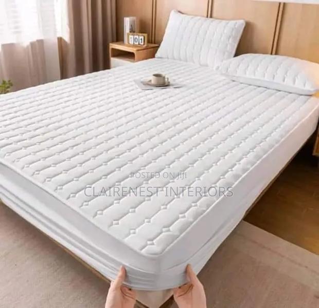 White and Purple 4 Cornered Waterproof Mattress Protectors - main view