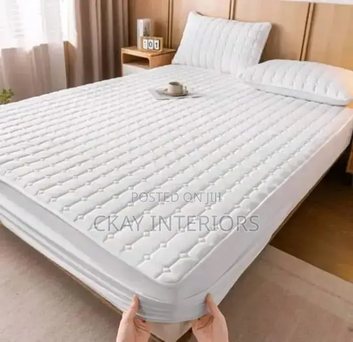 White and Purple 4 Cornered Waterproof Mattress Protectors