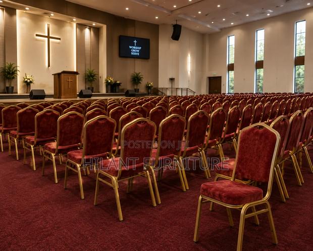 High-Density Red Conference Chair - thumbnail 3