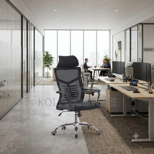 Office Chairs; Comfortable Manager Office Chair With Mesh Back - thumbnail 2