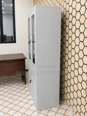 Lockable Steel Storage Glass Cabinet