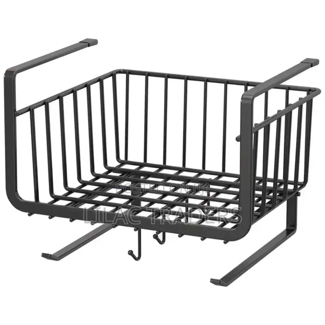 *4 in 1 Metallic Under Shelf Rack With Hooks*
