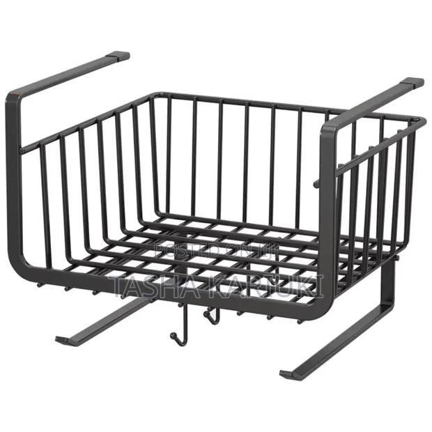 *4 in 1 Metallic Under Shelf Rack With Hooks* - thumbnail 2