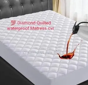 6 by 6 Milk White, Washable Waterproof Mattress Protectors