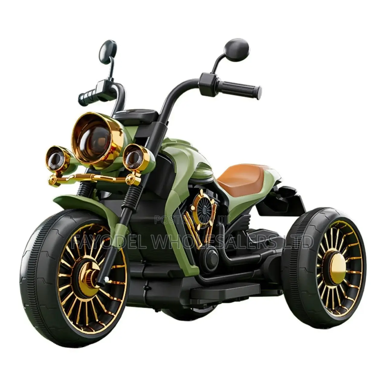 Kids Rechargeable Electric Tricycle - Classic Cruiser Motorcycle
