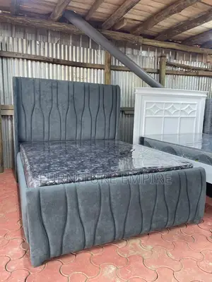 5x6 Chester Bed Grey Upholstery