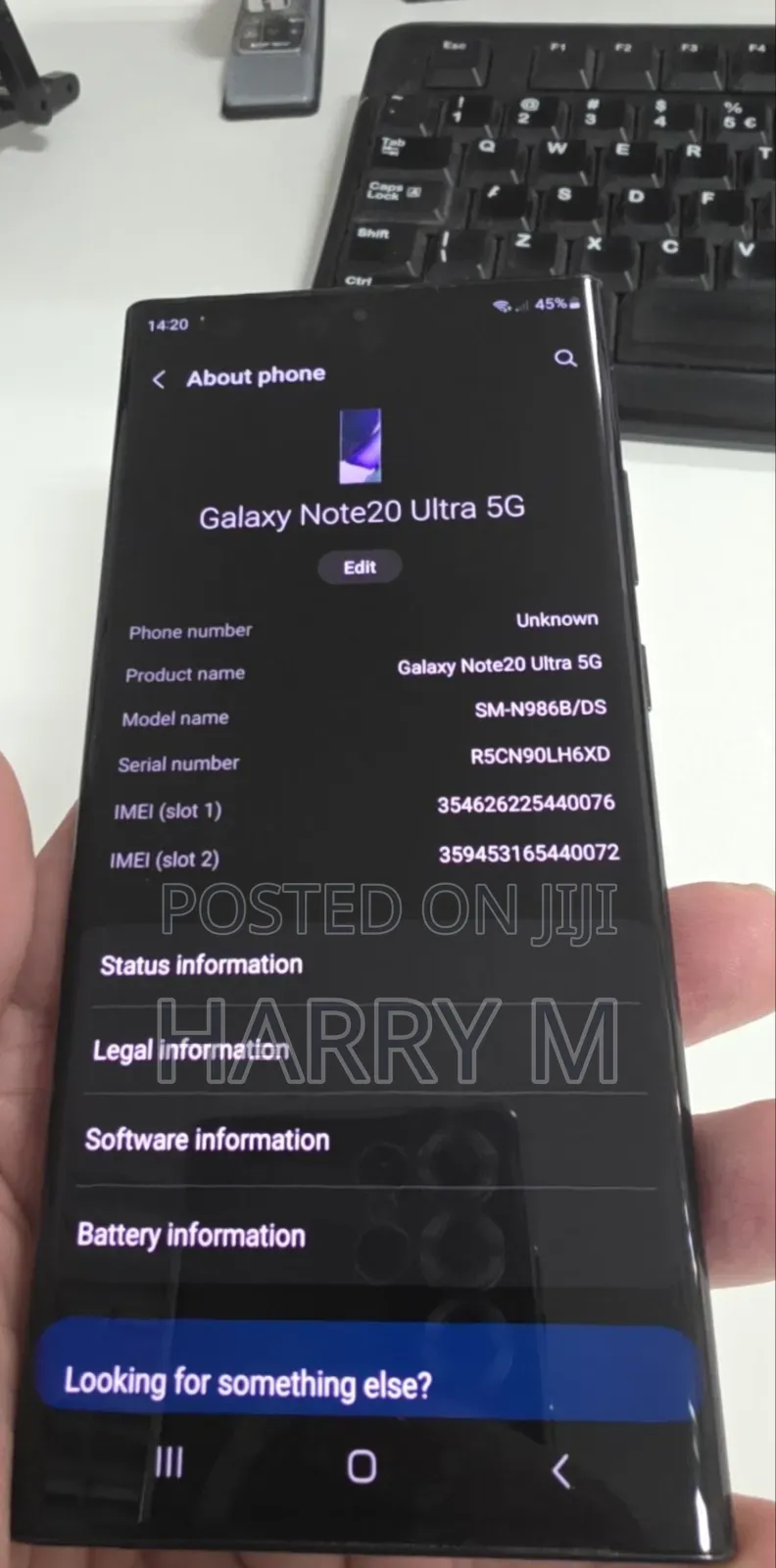 Samsung Galaxy Note 20 Ultra 5G 256 GB Black