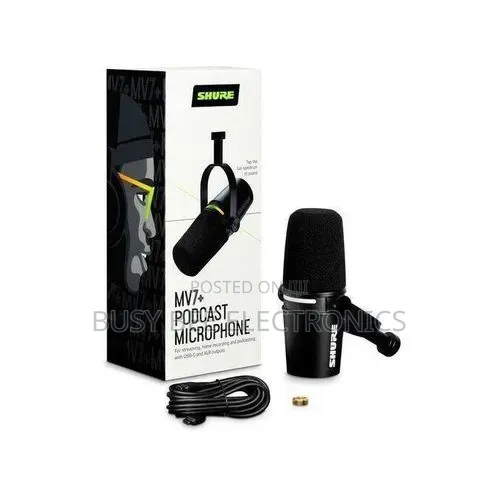 ￼
￼
Shure MV7+ Podcast XLR/USB Microphone (Black)