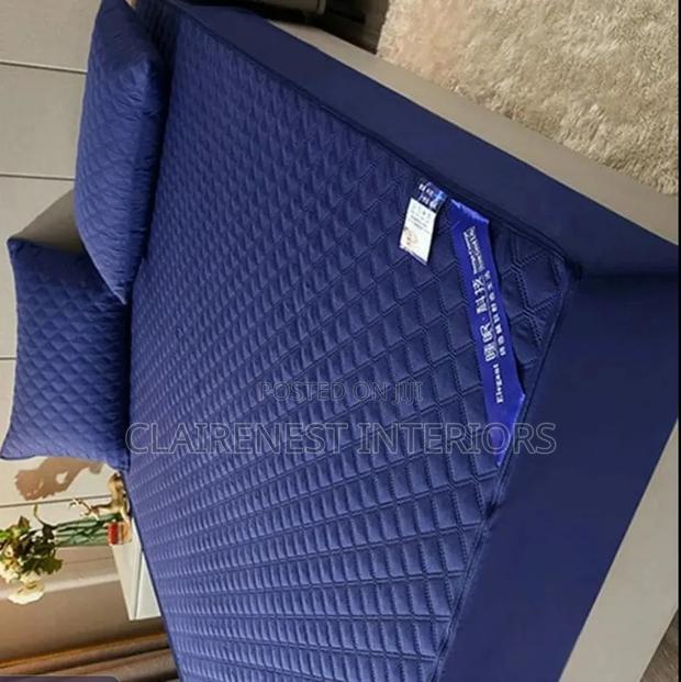 Navy Blue, White and Grey Comfortable Waterproof Mattress Protectors - thumbnail 2