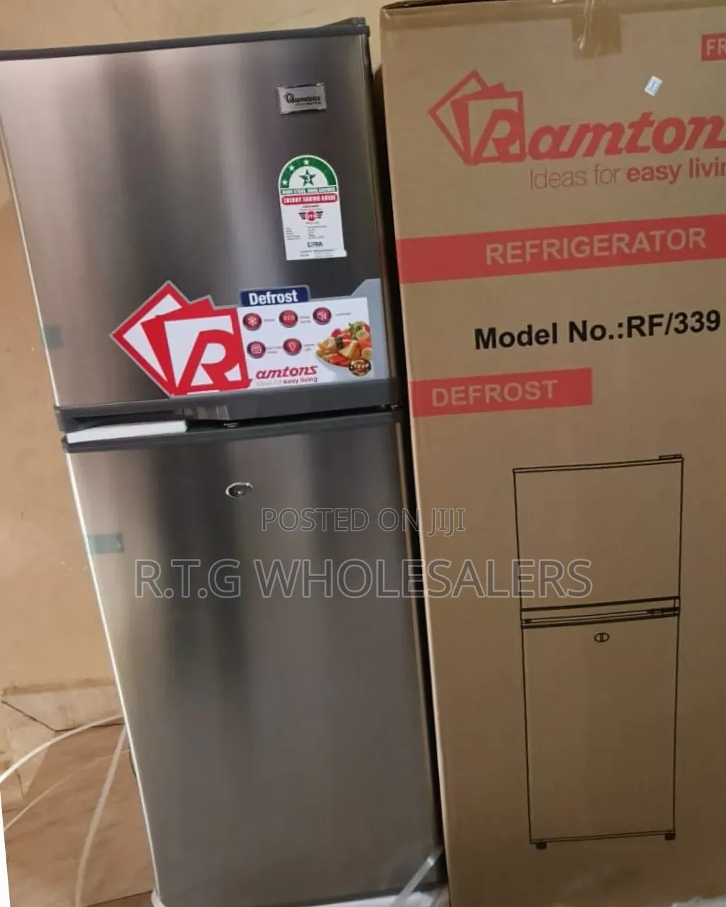 Ramtons Compact Double Door Fridge 138L