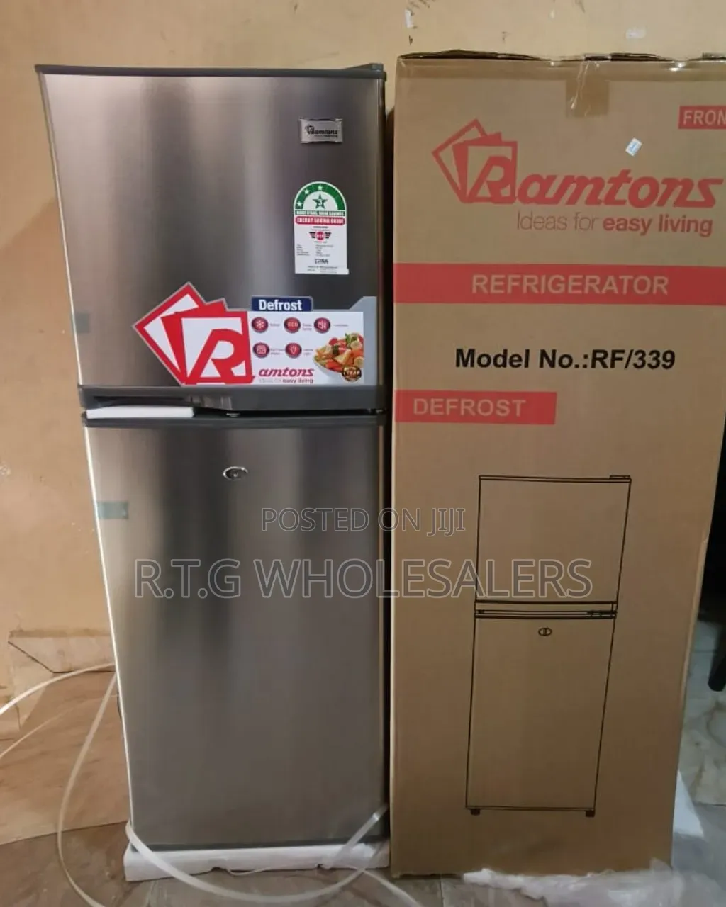 Ramtons Compact Double Door Fridge 138L