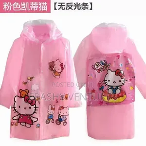Cartoon Themed Kids Rain Coats With an Allowance for a Back Pack.
