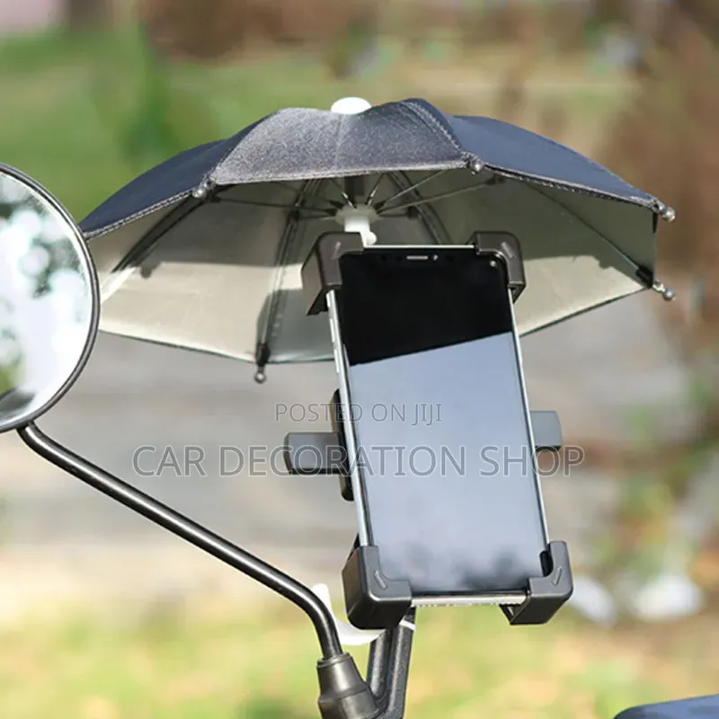 Universal Motorcycle Phone Holder With Mini Sunshade Umbrella