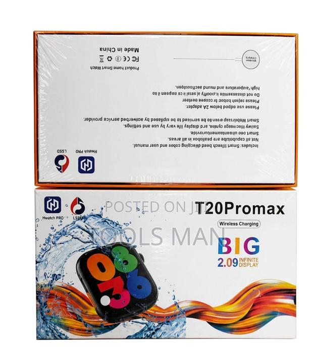 T20 Pro Max Smart Watch 2.09 Infinite Display Wireless Charging - thumbnail 2