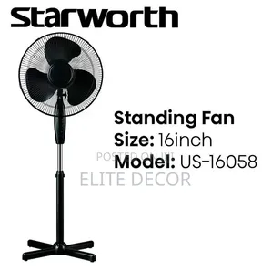 Starworth 16-Inch Standing Fan – Adjustable Height, Powerful Cooling