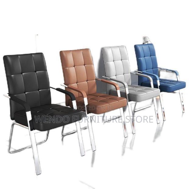 Office Chairs; Mid Back Leather Office Ergonomic Support Chairs - thumbnail 2