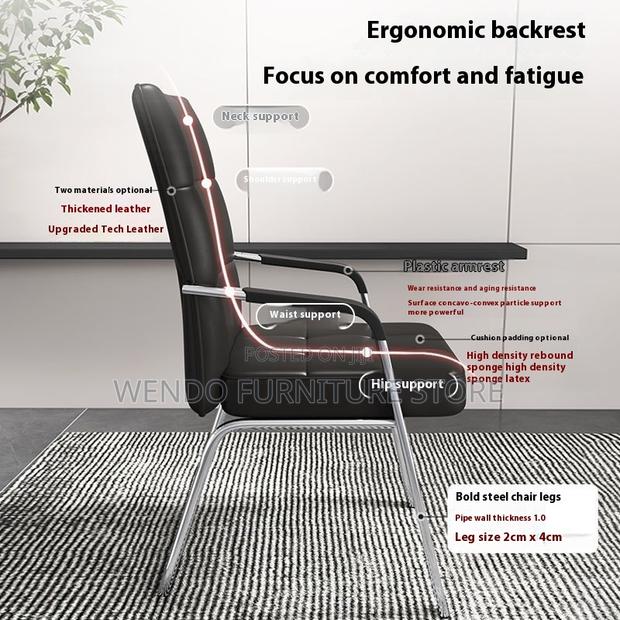 Office Chairs; Mid Back Leather Office Ergonomic Support Chairs - thumbnail 6