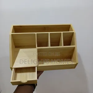 Wooden Bamboo Desk Organizer_re